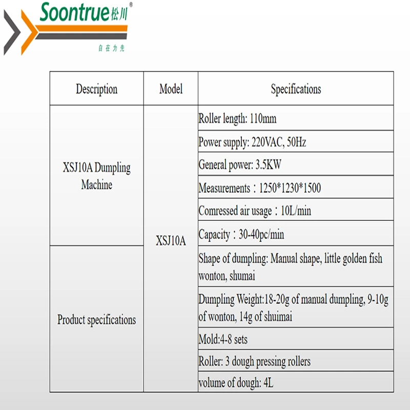 Soontrue Brand Small Automatic Dumpling Machine for Restaurant Application Xsj10