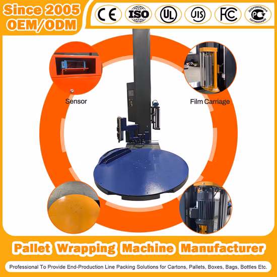 Máquina empacadora de paletas totalmente automática integrada